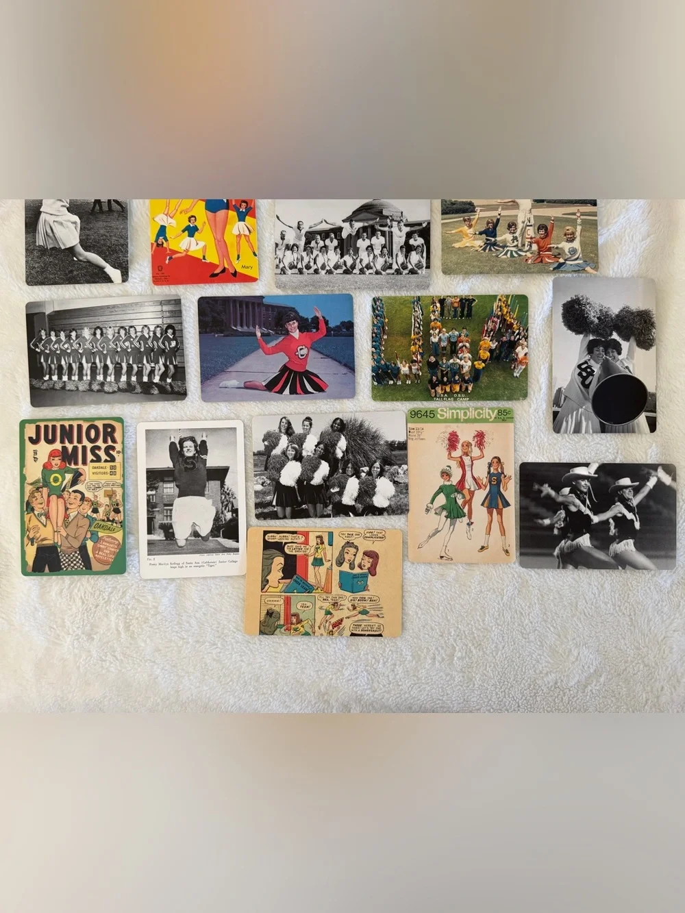 Vintage 2005 Chronicle Books Cheerleader Postcard Lot - 24/30 Cards - Y2K Retro
